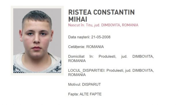 Un băiat de 16 ani a dispărut de acasă, din Produlești, Dâmbovița, de aproape patru luni și e căutat de Poliție. Ce a spus chiar înainte să plece