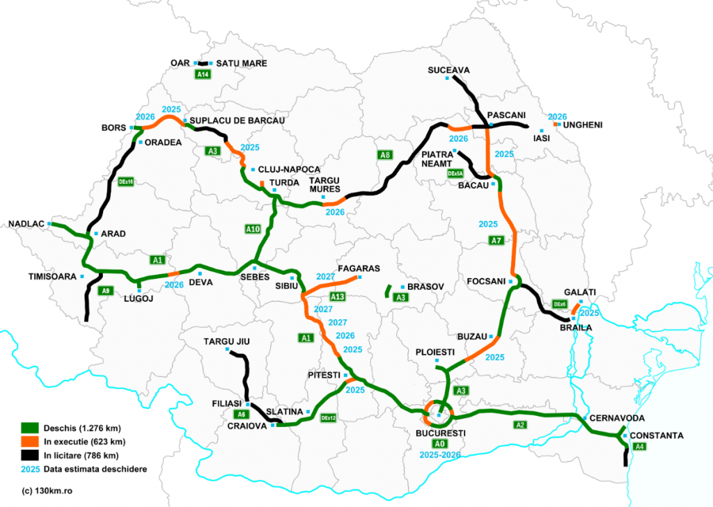 Câte autostrăzi va avea România până în 2030. Lista completă și termenele de finalizare