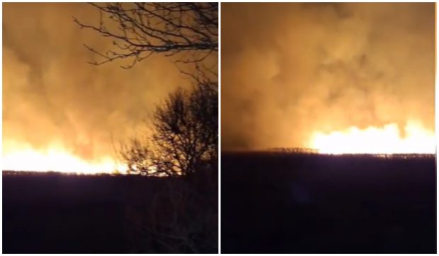 Incendiu puternic în Aliman, Constanța. Pompierii s-au luptat cu flăcările șase ore I VIDEO  