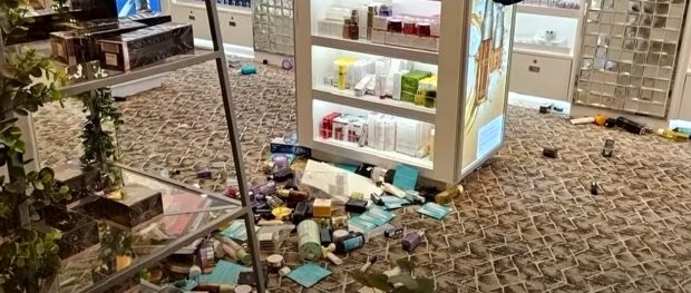 Clipe de groază la bordul unei nave de croazieră care a fost lovită de valuri puternice