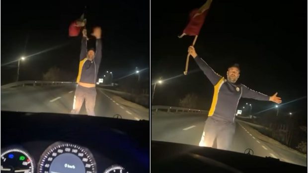 Un bărbat din Vaslui a ieșit singur să protesteze și a blocat un șofer pe DN 24, la Moara Domnească