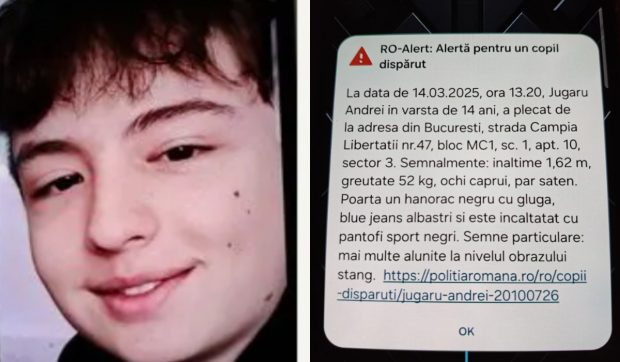 Mesaj RO-Alert în București, pentru dispariția unui tânăr de 14 ani. Acesta a fost găsit în doar câteva ore