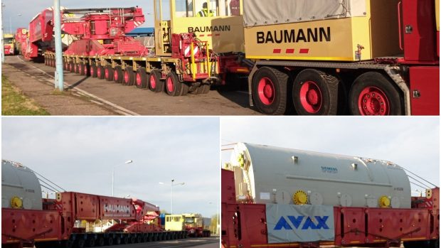 Un nou transport agabaritic-record, de 788 de tone, traversează România. Ce traseu are și ce transportă