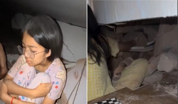 O adolescentă și-a filmat calvarul terifiant în care a fost prinsă împreună cu sora și bunica ei în dărâmăturile cutremurului din Myanmar