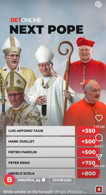 Succesiunea la Vatican, văzută prin ochii caselor de pariuri: cine are cele mai mari șanse să devină Papă