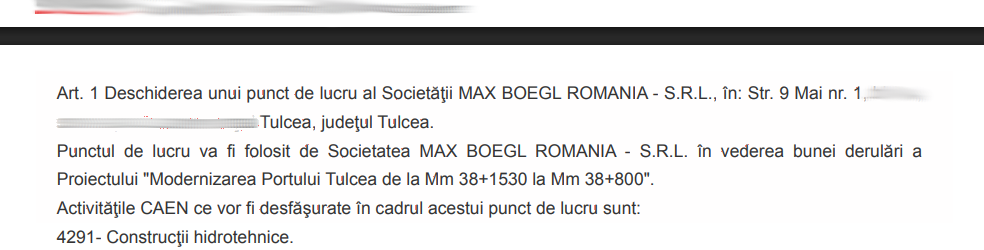 Horia Teodorescu, șeful CJ Tulcea, partener și gazdă. Firma care a câștigat un contract de zeci de milioane de euro pentru refacerea portului și-a mutat sediul în apartamentul acestuia