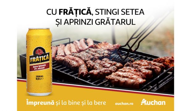 Începe sezonul de grătare! Frățică, berea care nu trebuie să lipsească de pe masă – acum, disponibilă exclusiv la Auchan