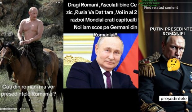Vladimir Putin e folosit în mesaje pentru români, pe conturi de TikTok pro-Călin Georgescu: „Oare câți dintre voi mă vreți ca președinte al României?”