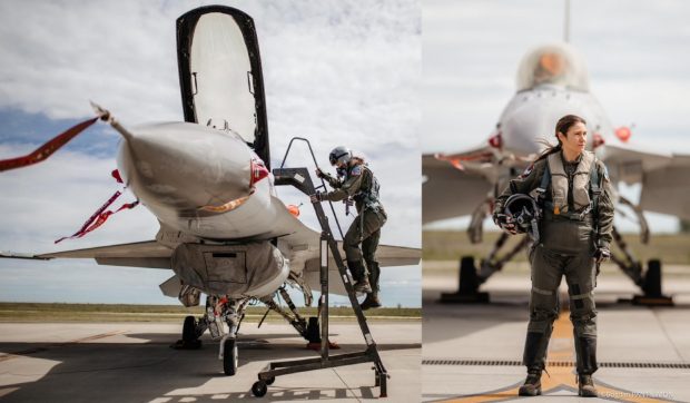 Cine e Romina Mîrza, prima româncă-pilot pe un avion de luptă F-16 Fighting Falcon
