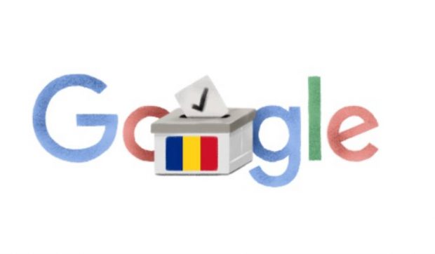 Alegerile prezidențiale în România, doodle special creat de Google. Turul 2 de scrutin, marcat printr-o imagine în „prima pagină”