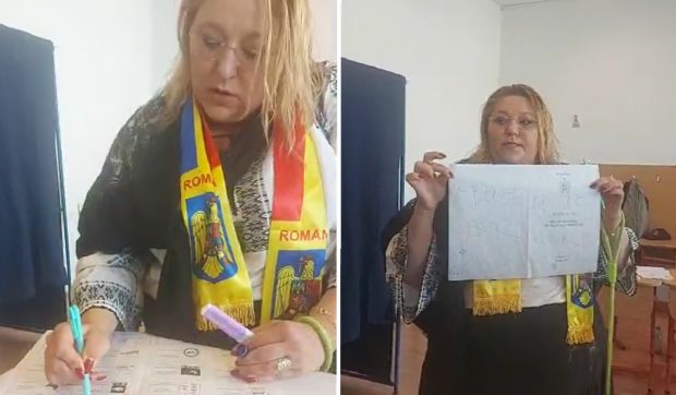 Diana Șoșoacă a jignit toți candidații la alegerile prezidențiale și a desenat pe buletinul de vot: „Puteți să îmi dați amendă cât vreți”