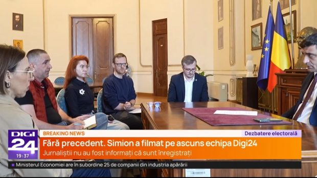 George Simion a scos de pe Facebook postarea cu jurnaliștii Digi24, după ce a fost acuzat că i-a filmat pe ascuns. Apoi a făcut-o iar publică