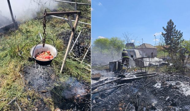 Doi tineri au vrut să facă gulaș la foc de lemne și aproape au dat foc la cartier, însă mâncarea a scăpat neatinsă