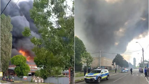 O școală din București, închisă din cauza incendiului din Giulești. Pompierii le spun oamenilor: „Închideți ușile și geamurile!” | VIDEO
