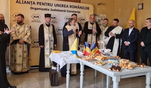 Arhiepiscopul Tomisului a fost chemat să sfințească sediul AUR din Constanța: „De azi într-o săptămână va fi un rezultat bun” | VIDEO