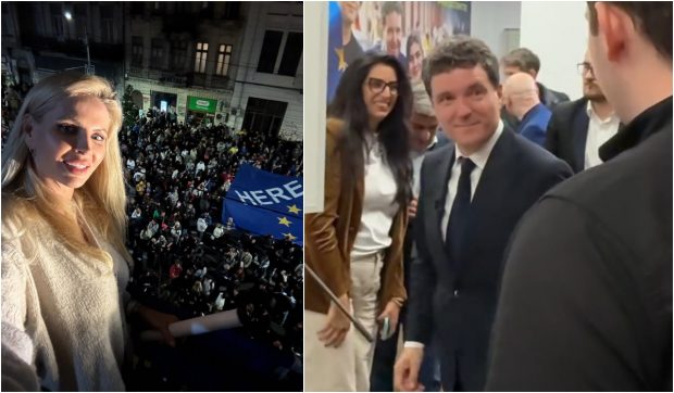 Imaginile care nu s-au văzut la televizor. Cum l-a filmat Andreea Bănică pe Nicușor Dan după ce a fost ales președinte al României