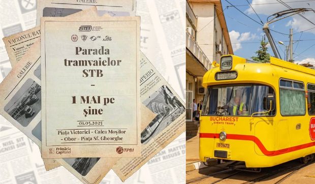 Parada tramvaielor de 1 Mai, în București: „Muzică de fanfară și povești din Capitală”