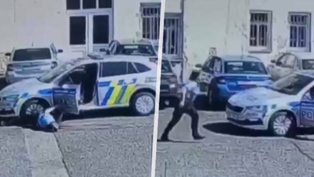 Polițistă călcată de propria mașină de serviciu, în Cehia | VIDEO