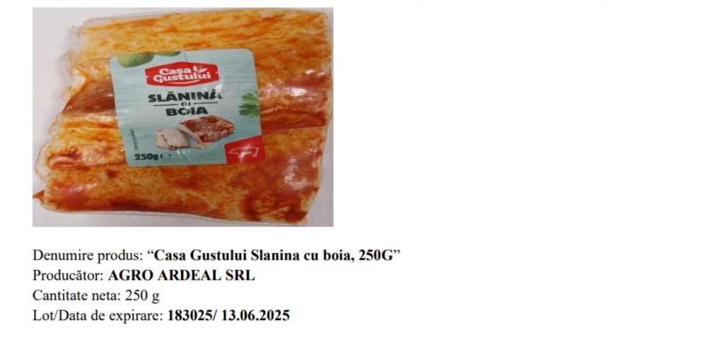 Poză cu produsul retras de la vânzare din magazinele Penny