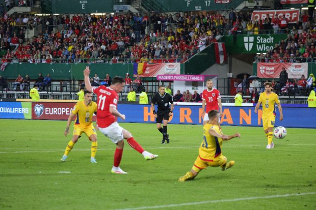 Austria – România 2-1, în preliminariile CM 2026. Tricolorii s-au înclinat în Austria. Golul marcat de Tănase în ultimul minut nu a fost suficient