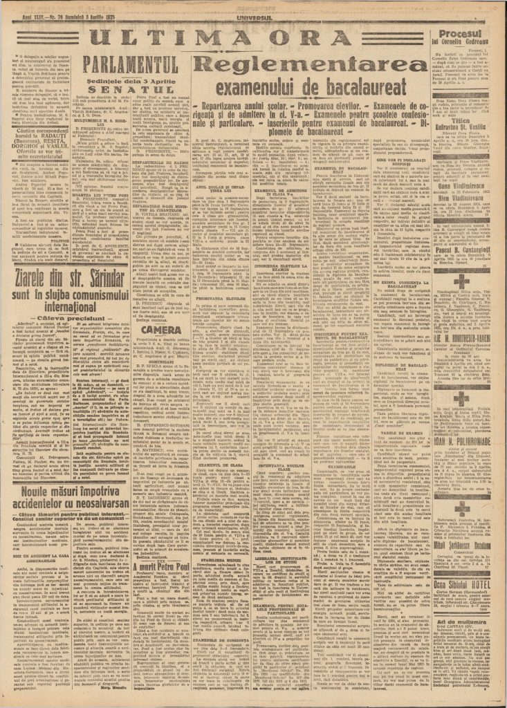 Istoria bacalaureatului în România: De la tortura minții la rezultate tragice în 1925 2 captura ziar bacalaureat 1925