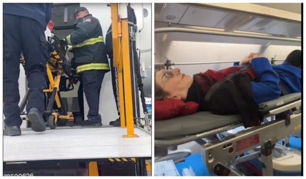 Cea mai înaltă femeie din lume plătește șase locuri în avion și trebuie să fie transportată pe targă când zboară