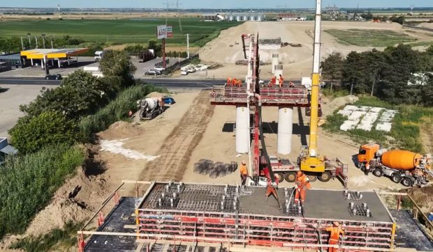 Progrese mari pe Autostrada Moldovei, după viituri: lucrările pe Lotul 2 al tronsonului Focșani – Bacău au depășit pragul de 50%