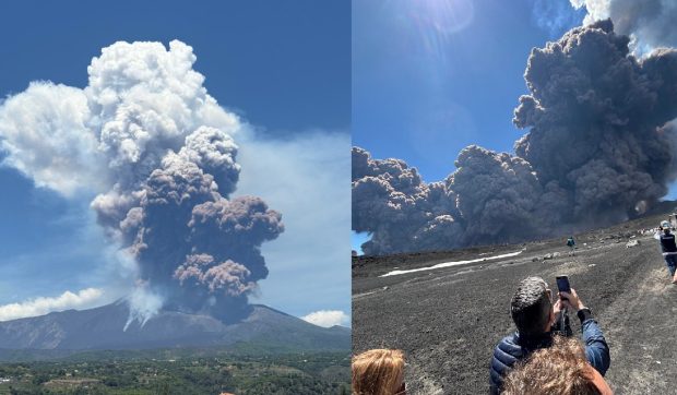 Vulcanul Etna a erupt: alertă roșie pe aeroportul Catania. Norul de fum a depășit 6 kilometri altitudine