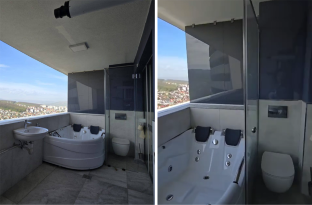 Apartament cu WC și cadă pe balcon, pentru „pretențioși”, scos la închiriat în Cluj, pe perioada Untold 2025