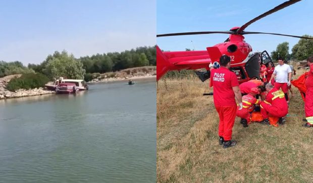 O barcă a intrat în mal la Maliuc, Tulcea. 12 persoane erau în ambarcațiune. A intervenit elicopterul SMURD