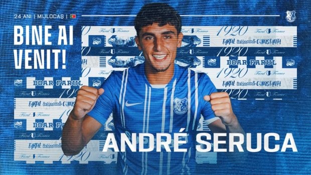Farul continuă transferurile pentru Superligă: „Bun venit, Andre Seruca de Oliveira!”