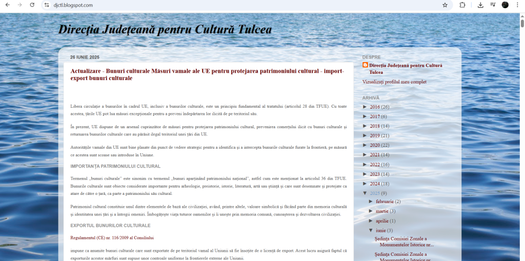 În era inteligenței artificiale, Direcția de Cultură Tulcea activează pe un blog și solicită trimiterea documentelor prin CD