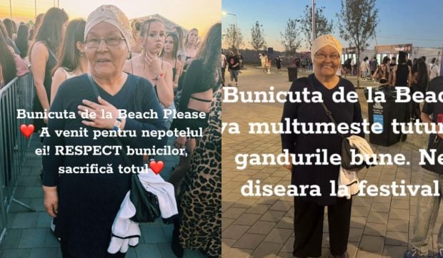 Bunica de la „Beach, Please! 2025”, dovada clară de iubire necondiționată. Povestea femeii care și-a însoțit nepotul la festivalul de la Costinești