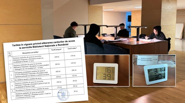 Un card de acces de 300 de lei pe an, ca să tremuri iarna și să transpiri vara la Biblioteca Națională