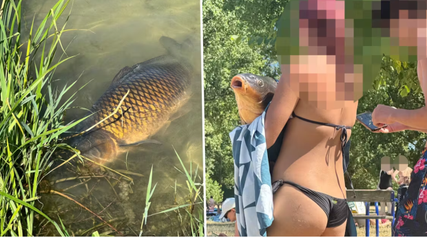 Un selfie cu un crap de 50 de centimetri, scos din apă, provoacă indignare la Viena: „Peștele era slăbit, dar încă viu”