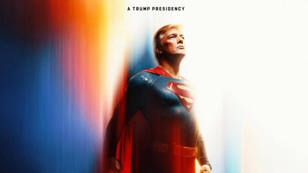 Donald Trump, în costum de Superman. Cum arată președintele SUA în hainele supereroului: „Simbolul speranței”