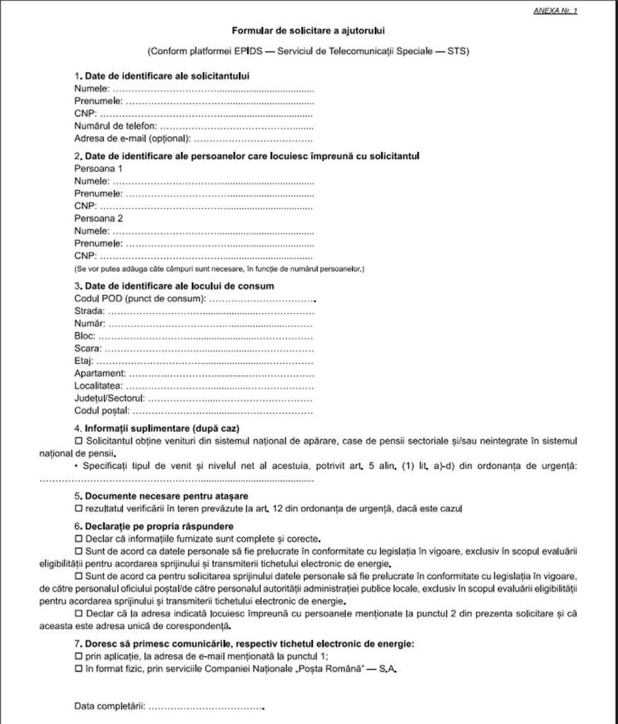 Românii se pregătesc pentru facturi mai mari la electricitate: Cum să obții voucherele de 50 de lei! 1 formular acordare vouchere energie