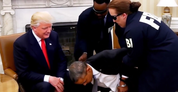 Donald Trump, zâmbitor în Biroul Oval, în timp ce Barack Obama este arestat de FBI: videoclip fals distribuit de președintele SUA