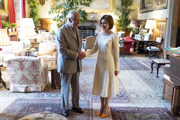 Maia Sandu, oaspetele regelui Charles al III-lea: „Mulțumesc Majestății Sale pentru primirea călduroasă” 