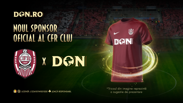 Don.ro este noul sponsor oficial al CFR Cluj, unul dintre cele mai mari cluburi de fotbal din România