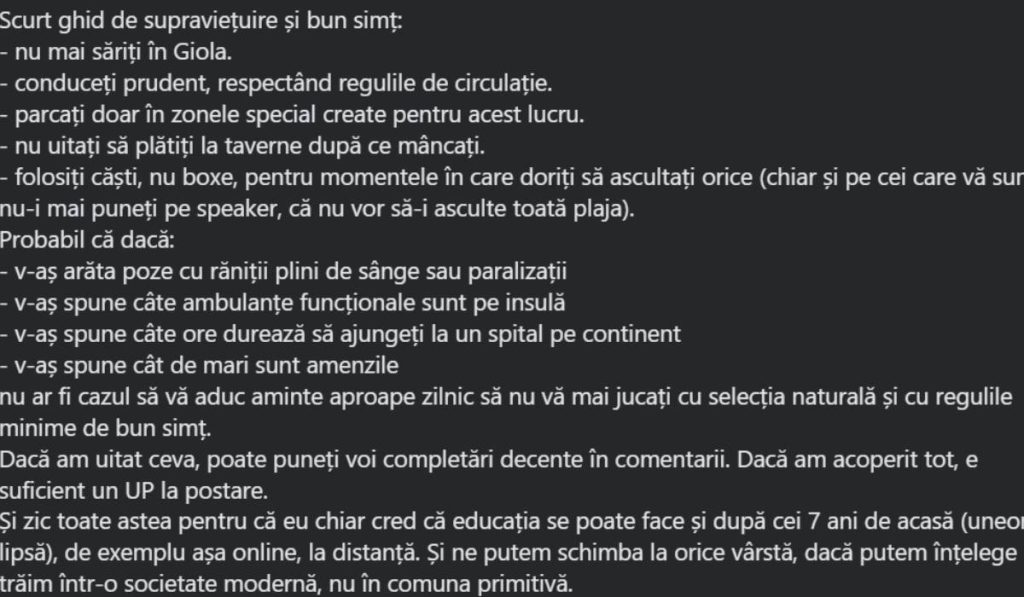 postare forum thassos ghid supravietuire si bun simt