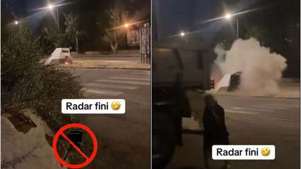 Un radar fix care înregistra viteza excesivă a șoferilor a fost aruncat în aer, pe un drum din Franța. 100.000 de euro amendă pentru făptaș