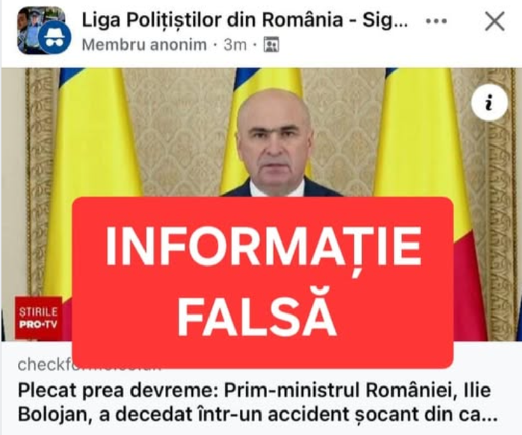 MAI dezminte un fake news care anunță moartea lui Ilie Bolojan: „NU a fost implicat în niciun accident rutier”