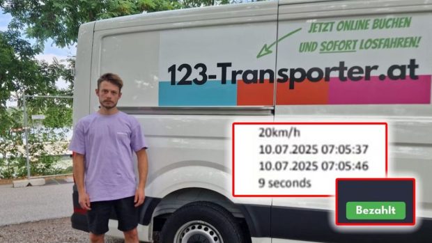 Suma pe care a trebuit să o plătească șoferul unei companii de transport pentru că a condus prea repede pentru 9 secunde