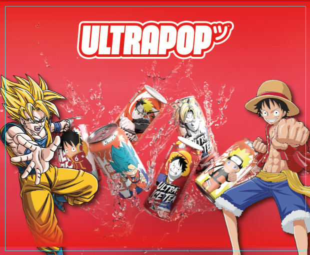 Nutrivita aduce bauturile carbogazoase Ultra Pop, inspirate de universul anime: Naruto, One Piece și Dragon Ball