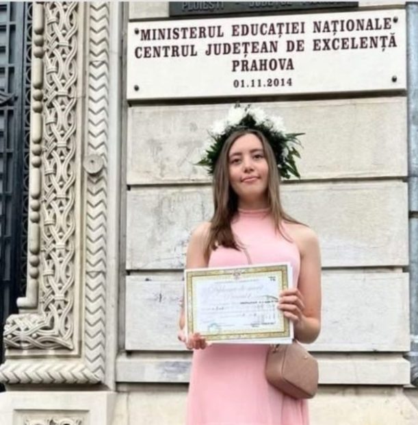 Elevă din Ploiești, admisă la Școală Politehnică din Lausanne. A terminat clasa a XII-a cu 10