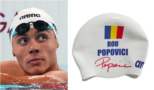 Cât costă casca de înot cu semnătura lui David Popovici. Modelul este unisex și creat 100% din silicon