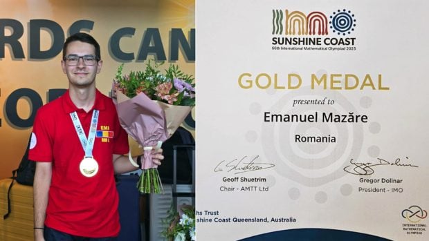 Emanuel Mazăre, elevul medaliat cu aur la Olimpiada internațională de matematică: „Lucrez cu drag la matematică în timpul meu liber, deoarece aceasta e pasiunea mea. Asta înseamnă, în medie, în jur de 8-9 ore pe zi”