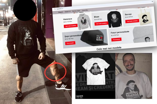 Fesuri cu Gafencu şi sacoşe cu Țuțea. Site-ul de îmbrăcăminte care promovează produse cu chipurile unor exponenți ai Mişcării Legionare