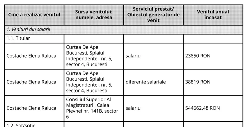 Elena Costache, șefa CSM care s-a plâns că pensia de 11.000 de lei e prea mică, are salariu net peste 57.000 de lei pe lună